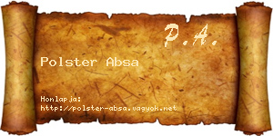 Polster Absa névjegykártya